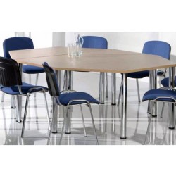 BOSTON Trapezoidal Chrome Leg Flexible Meeting Tables