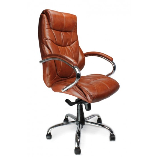 Soft Feel Leather Executive Office, Brown Leather Office Chairs Uk