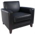 NEWPORT (armchair) black leather office reception armchair