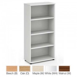 PACIFIC 1600mm High 3 Shelf Wooden Office Bookcase 