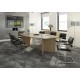 MILTON 2400mm Boat Shaped Wooden Boardroom Tables with Arrow Head Legs 