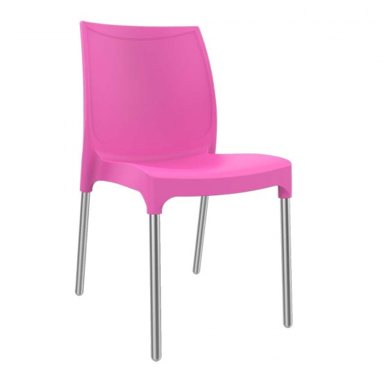 Outdoor Cafe Dining Chairs In Bright, Bright Pink Dining Chairs