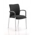 BARNES Black Fabric Stackable Meeting Room Chairs with Arms 