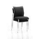 BARNES Black Fabric Stackable Meeting Room Chairs No Arms 