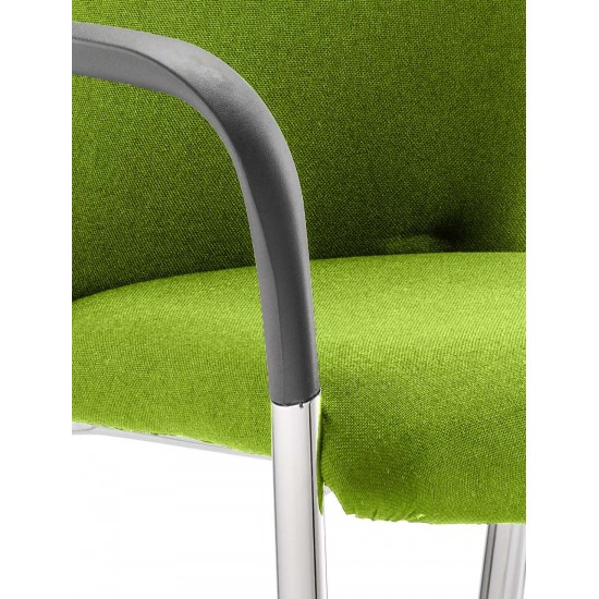 BARNES Meeting Room Chairs with Arms, Bespoke Colour Seat/ Back