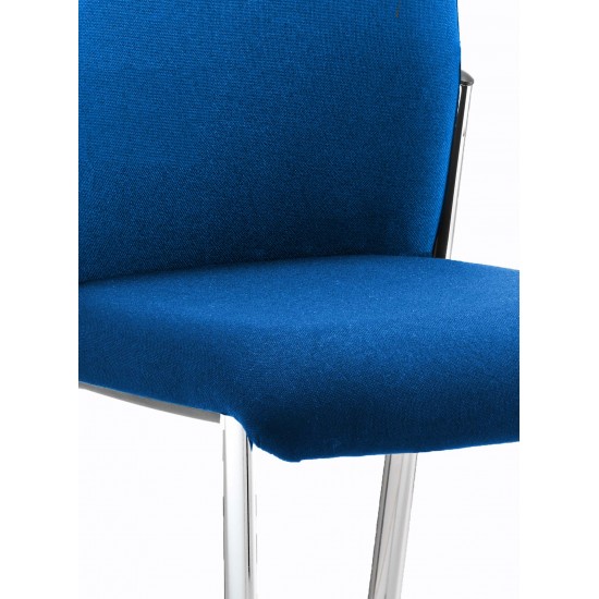 BARNES Fabric Meeting Room Chairs, Bespoke Colour Seat + Back, No Arms