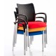 BARNES Meeting Room Chairs with Arms, Chrome Frame, Nylon Back,  Bespoke Colour Seat Options
