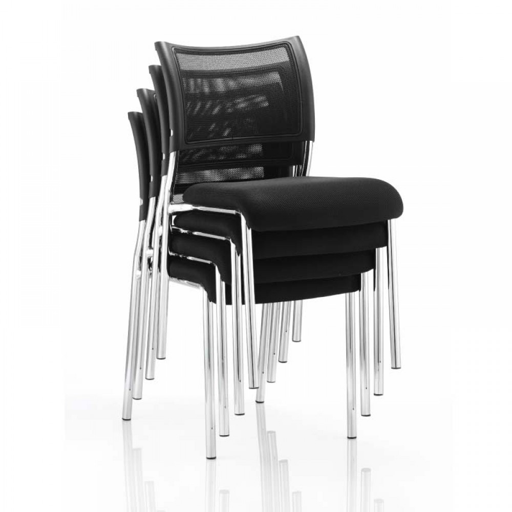 CONCEPT CHROME Mesh Back Meeting Room Chairs No Arms CONCEPTCHNA