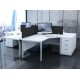 ENGLEWOOD White Desk High Office Storage Pedestal