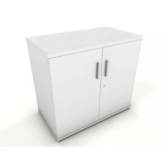 ENGLEWOOD White Desk High Storage Cupboard