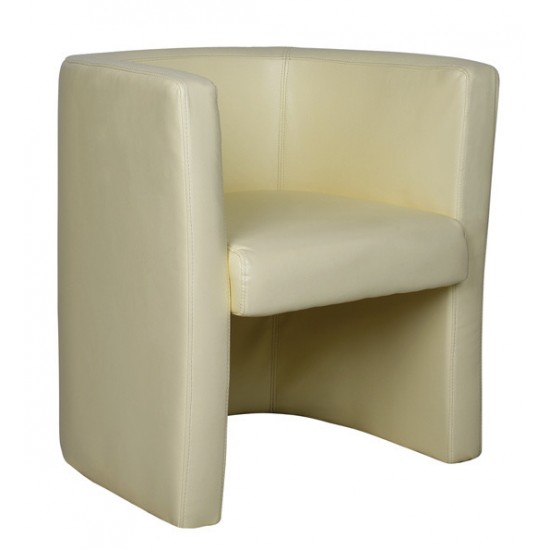 HEIMAT Cream Leather Faced Tub Chairs