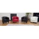 JAMAICA 3 Seat Curved Faux Leather Tub Sofas