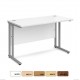 MISTRAL Silver Cantilever Leg Office Desk 1200x600mm
