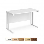MISTRAL White Cantilever Leg Office Desk 1200x600mm
