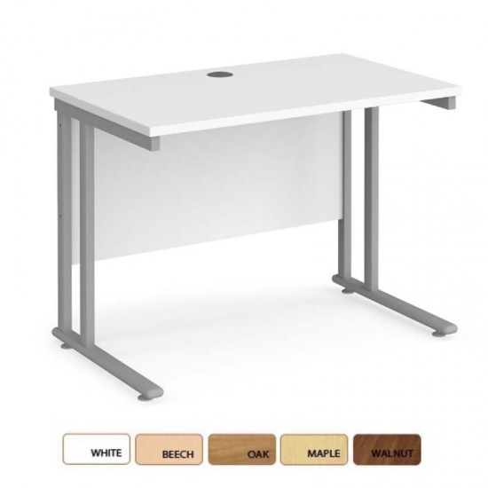 MISTRAL Silver Cantilever Leg Office Desk 1000x600mm
