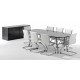 MONTREAL 2400mm Large Contemporary Black High Gloss Boardroom Table