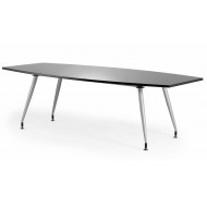 MONTREAL 2400mm Large Contemporary Black High Gloss Boardroom Table