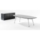 MONTREAL 2400mm Large Contemporary Black High Gloss Boardroom Table