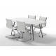 MONTREAL 1800mm Large Contemporary White High Gloss Boardroom Table