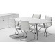 MONTREAL 1800mm Large Contemporary White High Gloss Boardroom Table