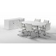 MONTREAL 1800mm Large Contemporary White High Gloss Boardroom Table