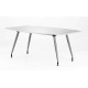 MONTREAL 1800mm Large Contemporary White High Gloss Boardroom Table