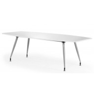 MONTREAL 2400mm Large Contemporary White High Gloss Boardroom Table