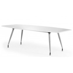 MONTREAL 2400mm Large Contemporary White High Gloss Boardroom Table