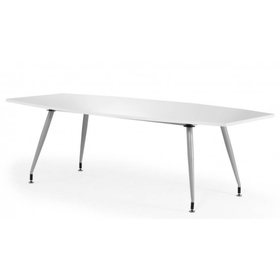 MONTREAL 2400mm Large Contemporary White High Gloss Boardroom Table