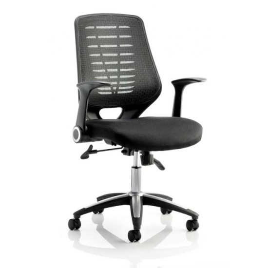 OPERA Modern Mesh Office Chair, Black Mesh Back and Folding Arms
