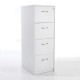 OSLO Quality White 4 Drawer Wooden Office Filing Cabinets 