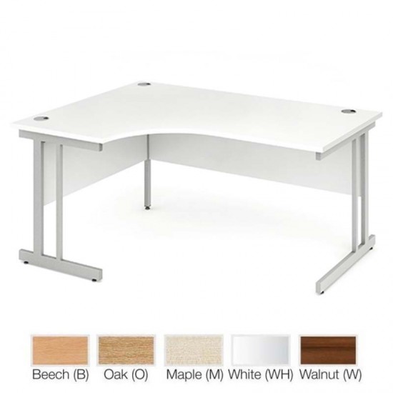 PACIFIC Left Hand 1600mm Corner Desk with Cantilever Leg