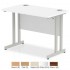 PACIFIC Compact Rectangular Office Desk with Cantilever Leg 1000x600mm