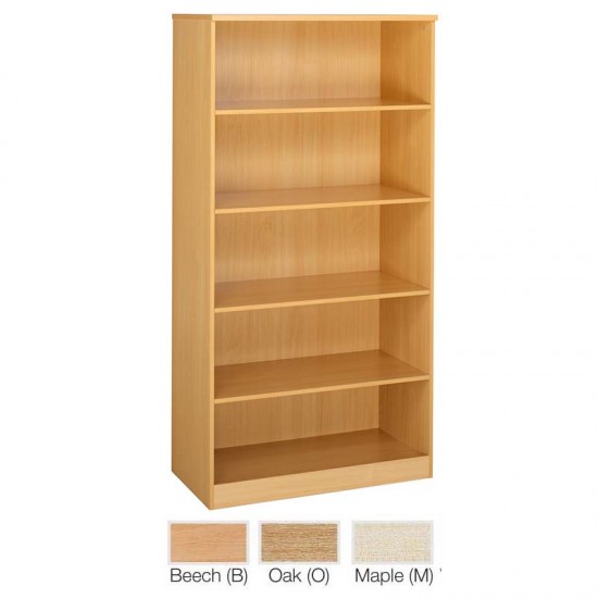 PREMIUM 1 metre wide Wooden Bookcase in 4 Heights, Beech, Maple Oak