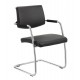 RIO Contemporary Black Bonded Leather Meeting Room Chairs