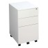 White Steel 3 Drawer Underdesk Mobile Office Storage Pedestal