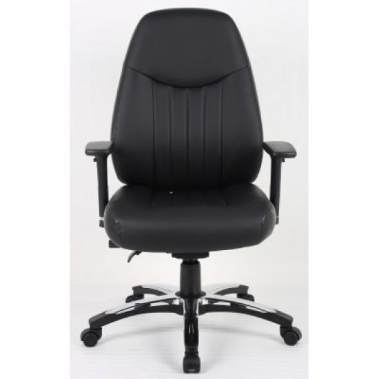 VANGUARD LEATHER 24 Hour Black Executive Leather Office Chair